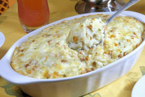 Como fazer arroz de forno cremoso com frango