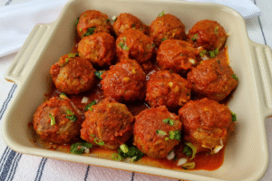 almôndegas ao molho no forno
